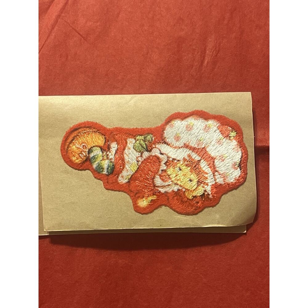 Vintage Strawberry Shortcake Embroidered Iron on Patch NEW Beautiful Look 3” NOS